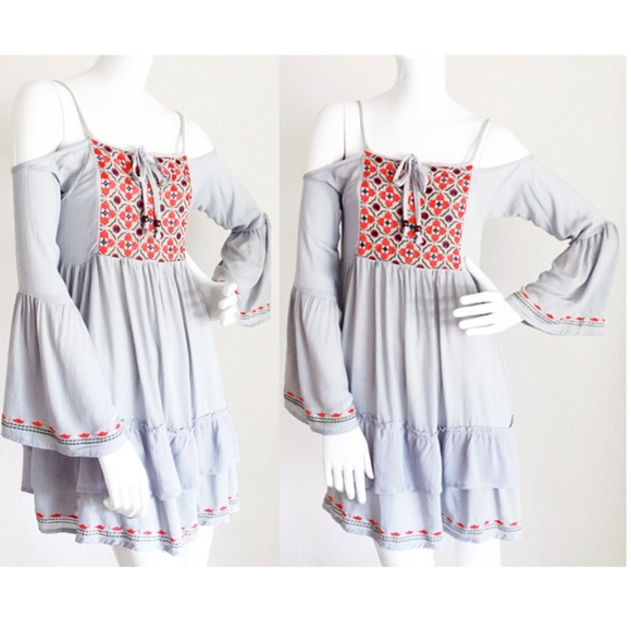 Top Stitch Dresses & Skirts - Sold Out Embroider Ruffle Bell Boho Dress